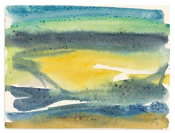 Abbott, Mary (1921-2019) Watercolors, Two Examples.